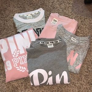5 PINK shirts